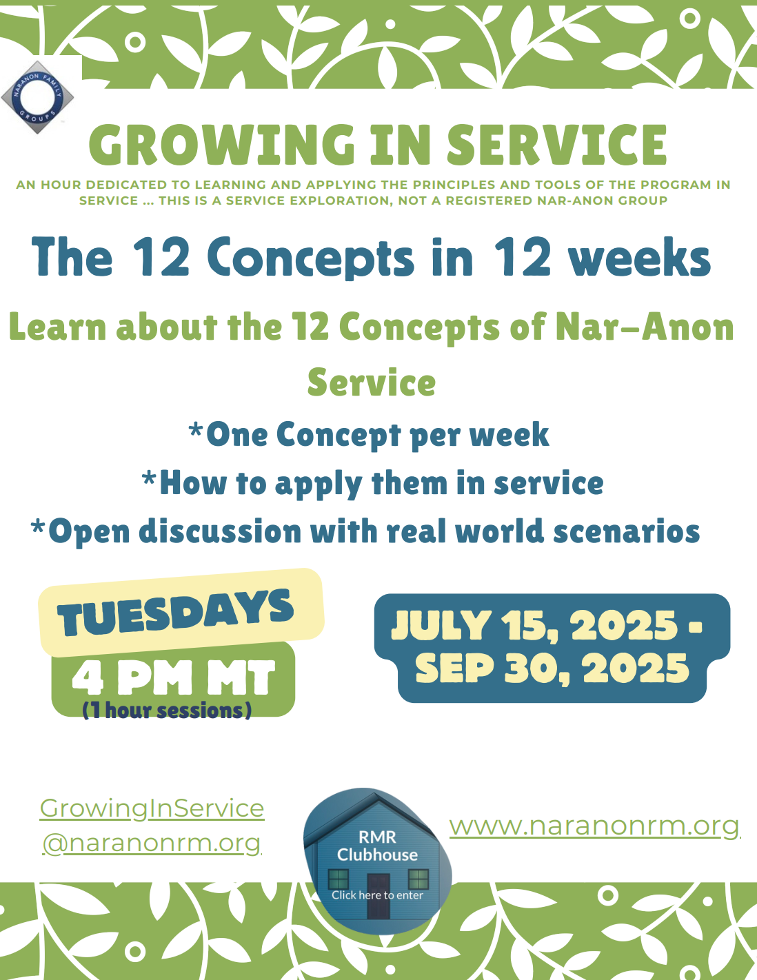 Growing In Service - 12 Concepts in 12 Weeks