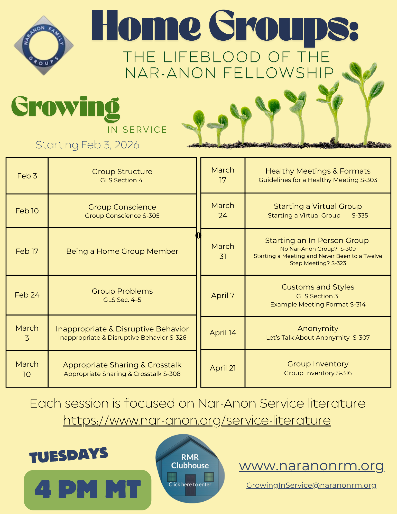 Home Groups: THE LIFEBLOOD OF THE NAR-ANON FELLOWSHIP